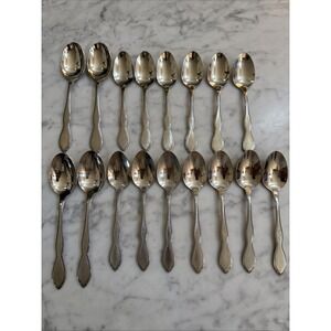 Oneida TWILIGHT Stainless Spoons Satin Style 1881 Rogers Flatware Lot Of 17